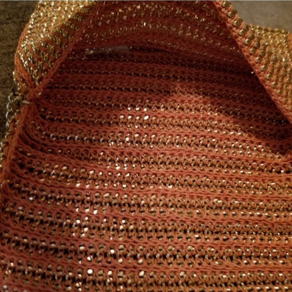 Clutch Chain and Cord Woven Crossbody Gold Tone - Picture 8 of 16